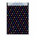 Gift Wrap Alpen Sheets & Tags Black Dots Pk2