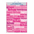 Gift Wrap Alpen Sheets & Tags Pink H.Bday Pk2