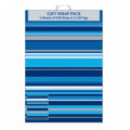 Gift Wrap Alpen Sheets & Tags Blue Stripes Pk2
