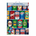 Gift Wrap Alpen Sheets & Tags Beer Cans Pk2