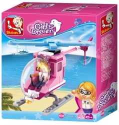 Toy Sluban Girls Dream Beach Helicopter 78Pcs