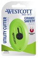 Cutter Westcott Safety Compact Retractable Ceramic Box Cutter Green