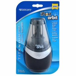 Sharpener Westcott Ipoint Orbit Single Hole Battery Black