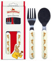 Baby Gift Bunnykins Spoon & Fork Playing Red