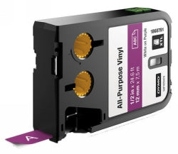 Label Tape Dymo 12Mm Xtl All Purpose Vinyl White On Purple