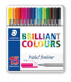 Pen Staedtler Ft Triplus Fineliner Asst Tin 15