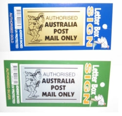 Sign Authorised Australia Post Mail Only 55X85