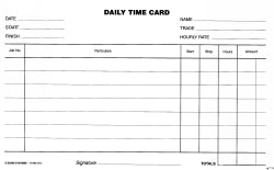 Daily Time Cards Zions Dtc Pkt 250