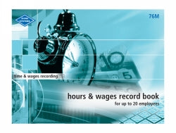 Hours & Wages Record Book Zions 76M Med