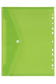 Binder Pocket Marbig A4 With Button Closure Lime