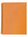 Display Book Marbig A4 20 Pocket Refillable Translucent Orange