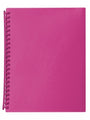 Display Book Marbig A4 20 Pocket Refillable Translucent Pink