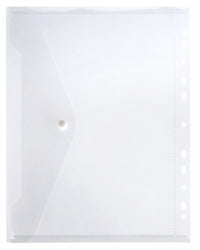 Binder Pocket Marbig A4 With Button Closure Clear