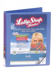 Binder Bantex A4 2D 25Mm Insert Lollyshop Bubble Gum Blue