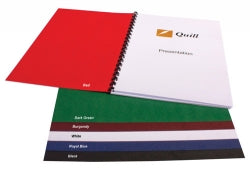 Binding Covers Quill A4 L/Grain Burgundy 250Gsm Pk100