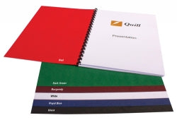 Binding Covers Quill A4 L/Grain Black 250Gsm Pk100