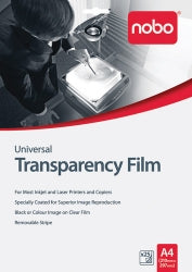 Transparency Film Nobo A4 Inkjet Hp Uf0025 Pk25