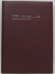 Diary 2019 Collins A4 Appointment 2Dtp 30Min Burgundy