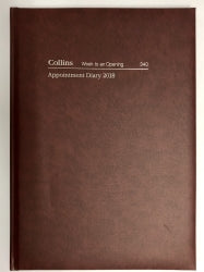 Diary 2019 Collins A4 Appointment Wto 1Hr Burgundy