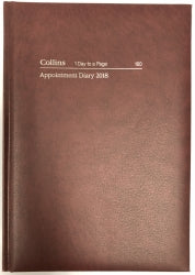 Diary 2019 Collins A5 Appointment Dtp 30Min Burgundy