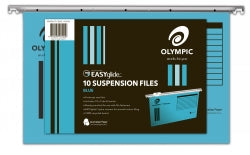 Suspension Files Olympic Foolscap 100% Recycled Blue Pk10