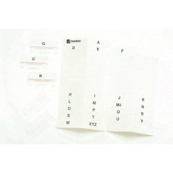 Index Tabs Inserts Crystalfile A-Z White