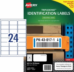 Label Avery 63.5X33.9Mm L6141 Triplebond 24Up Pk10 – Astute Office ...