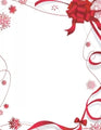 Paper Geo Xmas A4 Red Foil Bow  Pk15