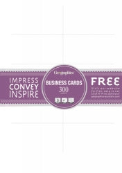 Business Cards Geo A4 Blank White 180Gsm Pk300