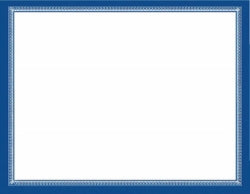 Note Cards Geo Filigree Blue W/Env On White Linen Cardstock Pk12