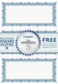 Paper Certificates Geo A4 Blue 3 Up 25 Pk75