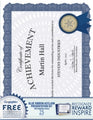 Paper Certificates Geo A4 Kit Blue Ribbon Acclaim Pk25