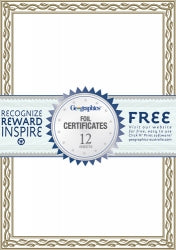 Paper Certificates Geo A4 Serpentine Border Pk12