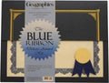 Paper Certificates Geo Blue Ribbon Deluxe Award Kit 6