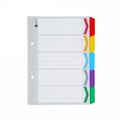 Divider Marbig A5 5 Tab Rein Brd Asst Col