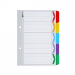 Divider Marbig A5 5 Tab Rein Brd Asst Col