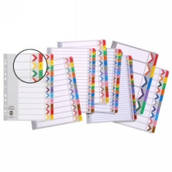 Divider Marbig A5 A-Z Tab Rein Brd Asst Col