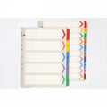 Marbig A4 10 Tab Extra Wide Brights Dividers 37190