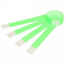 Wrist Bands Rexel Tyvek Fluoro Green With Serial No Pk10