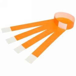 Wrist Bands W/Serial Number Rexel Pk10 Fluoro Orange