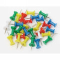 Push Pins Assorted Colours Marbig