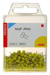 Esselte Pins Mapping Yellow