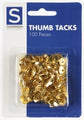 Drawing Pins Sovereign Gold  Pk 100