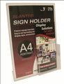 Sign Holder Deflect-O A4 Slanted Portrait W/ Front Dl Brochure Pocket