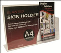 Sign Holder Deflect-O A4 L/Scape W/Dl Brochure Pocket
