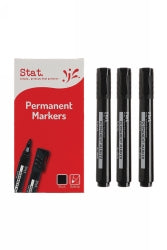 Marker Stat Permanent 2.0mm Bullet Nib Black - Box of 12