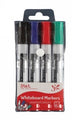 Marker Whiteboard Stat 2.0mm Bullet Nib - Assorted Wallet of 4