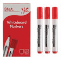 Marker Whiteboard Stat 2.0mm Bullet Nib Red - Box of 12