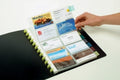 Business Card Book Marbig Kwik Zip Black 200 Cap