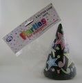 Party Hats Alpen Cone Black Glitter 6'S